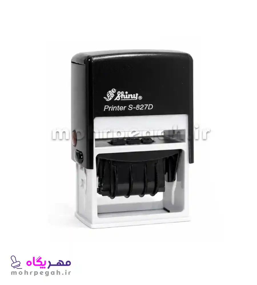 Shiny S-827D-2 مهر ژلاتینی مستطیل تاریخ دار Shiny S-827D مهر پگاه