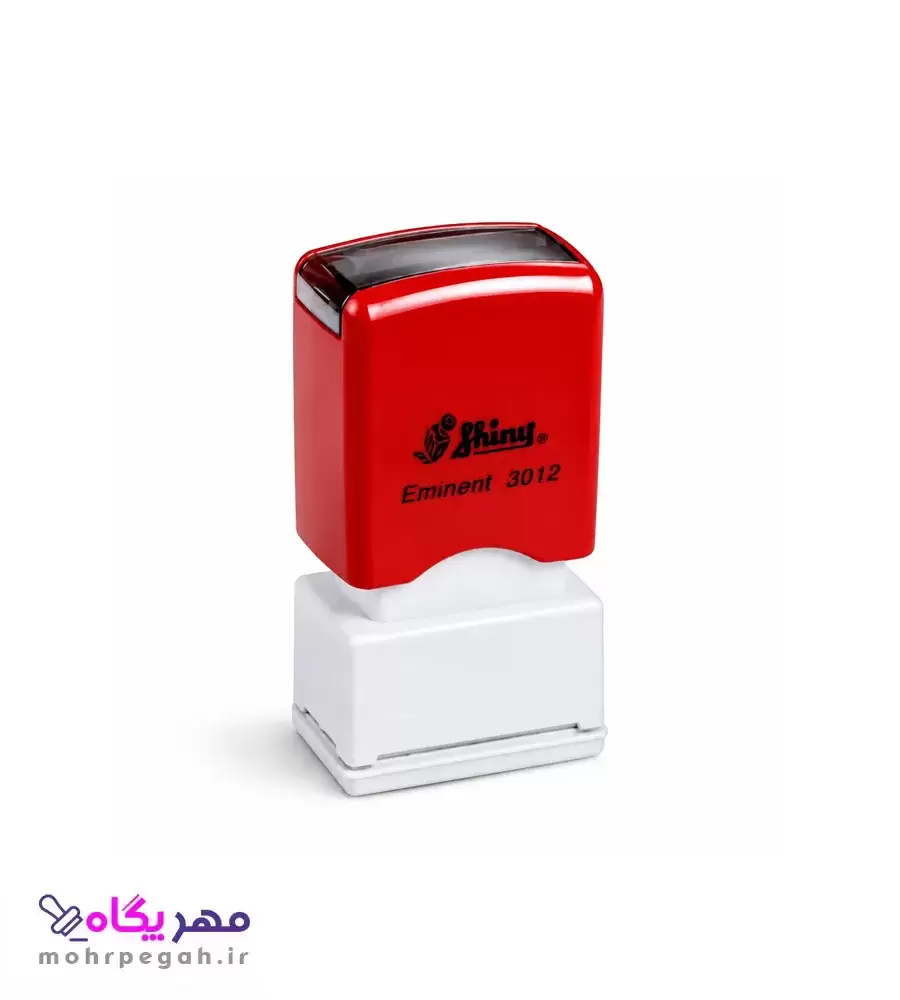 مهر لیزری مستطیل Ek-3012 مهر لیزری شاینی مدل Ek-3012 بدنه قرمز مهر پگاه